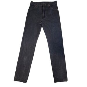 Vtg Wrangler Cowboy Jeans Mens 32x38 Black Cotton Workwear Denim 90s Made in USA